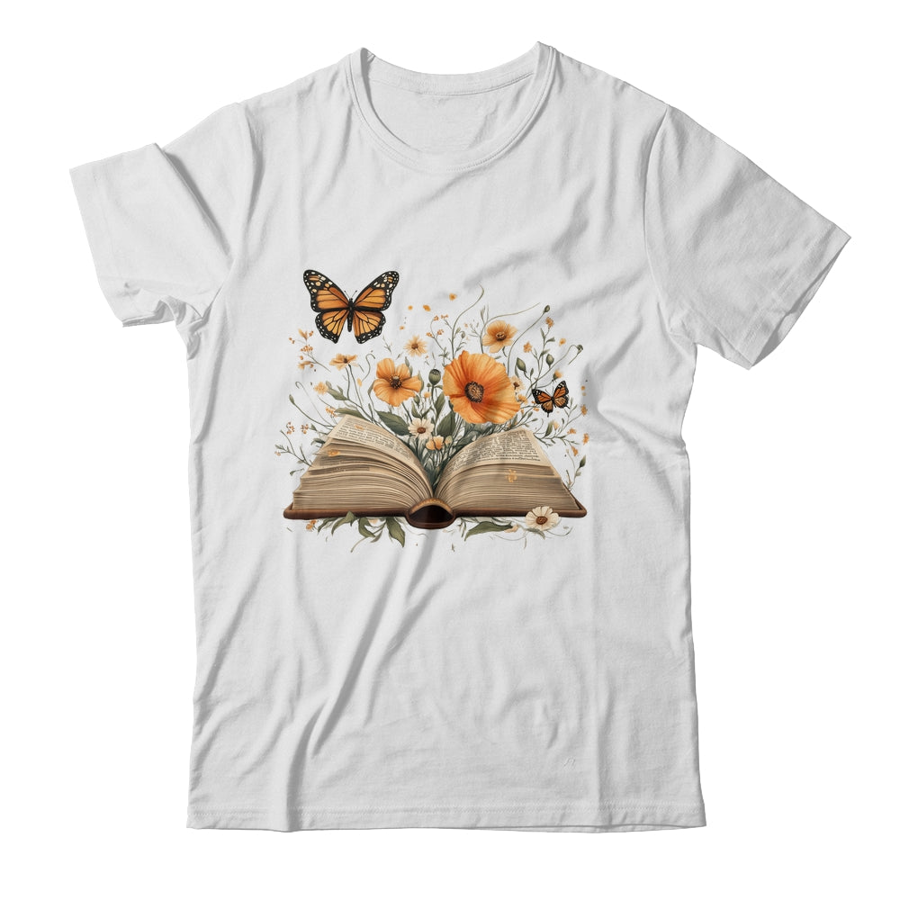 Book Lover Women Wildflowers Cottagecore Flowers Book Shirt & Tank Top | siriusteestore