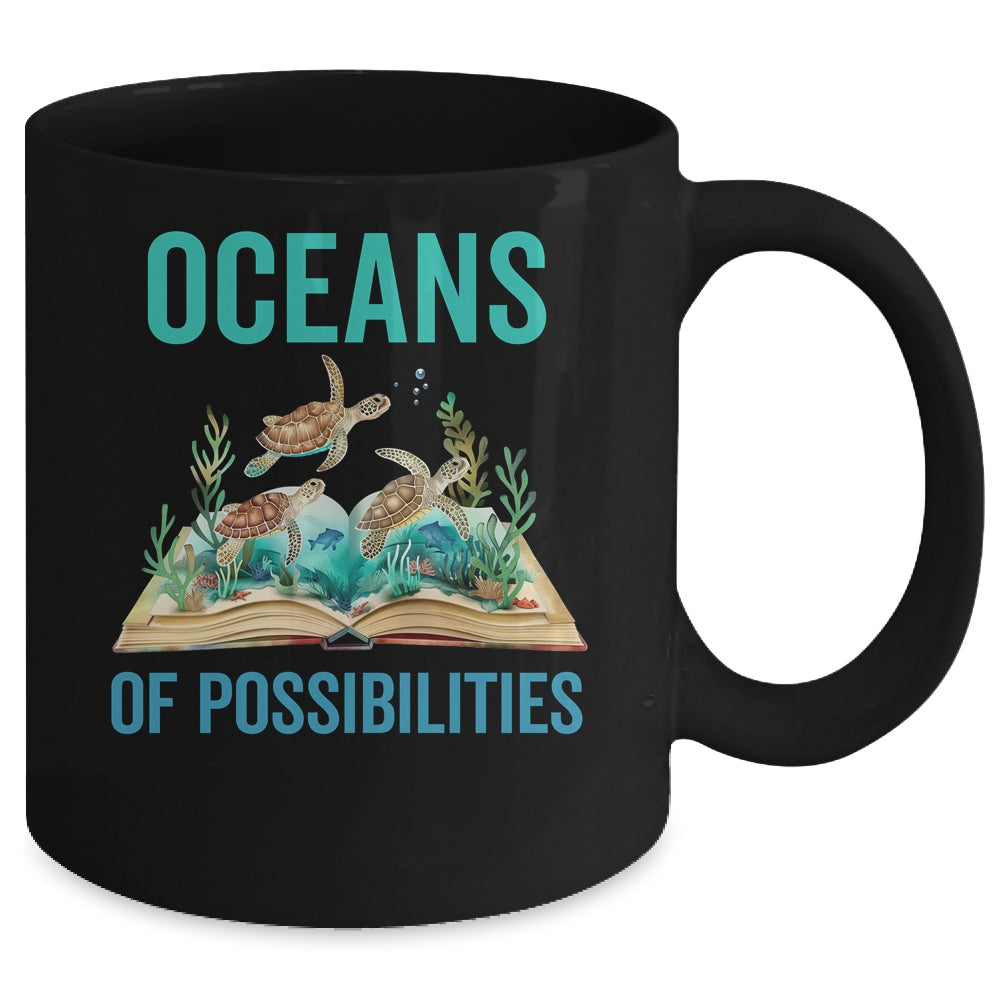 Book Sea Turtle Summer Reading Oceans Of Possibilities Mug | siriusteestore