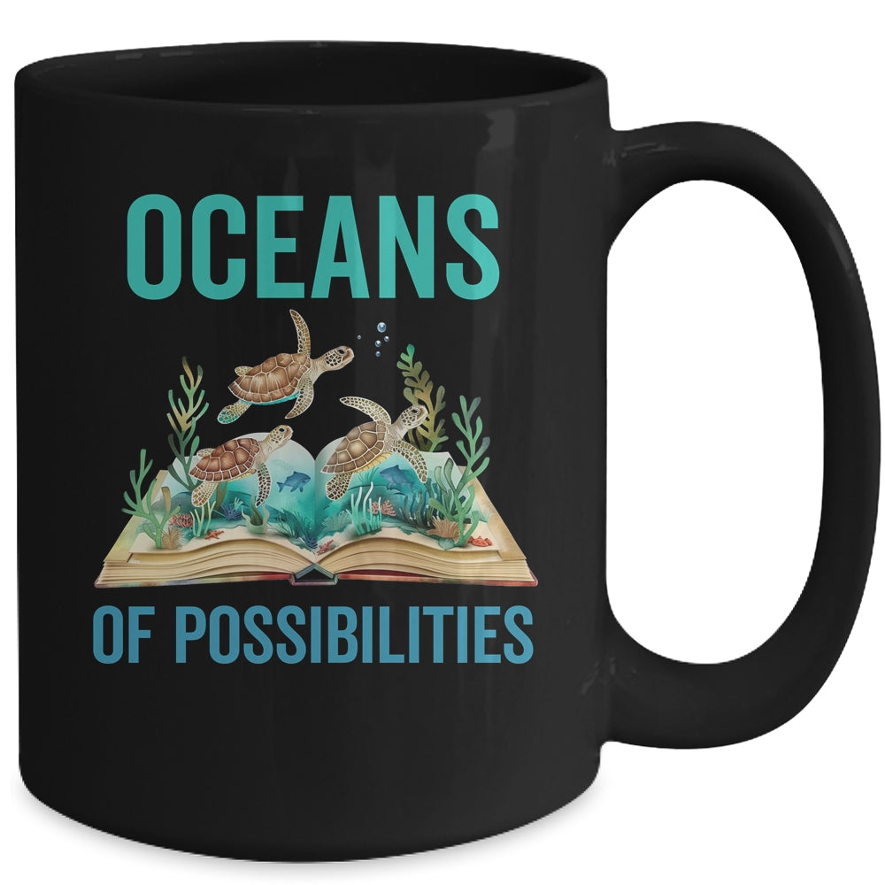 Book Sea Turtle Summer Reading Oceans Of Possibilities Mug | siriusteestore