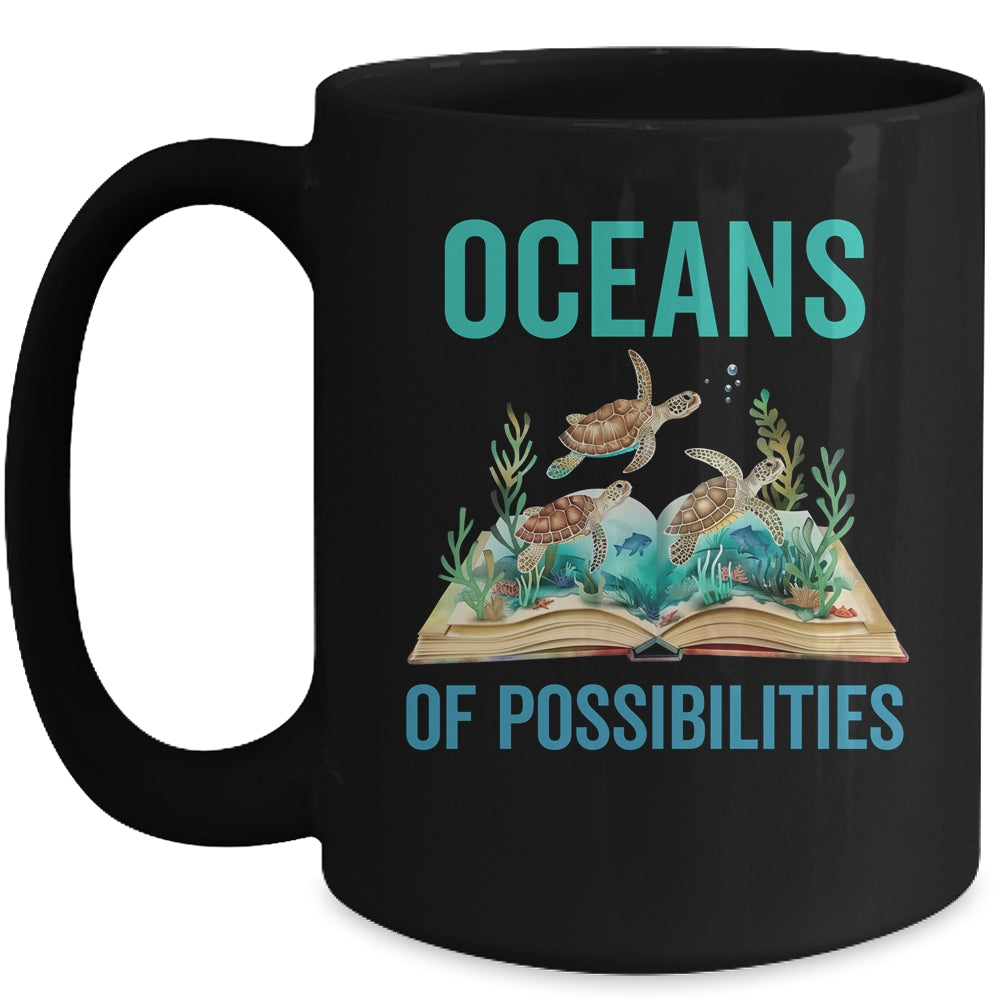 Book Sea Turtle Summer Reading Oceans Of Possibilities Mug | siriusteestore