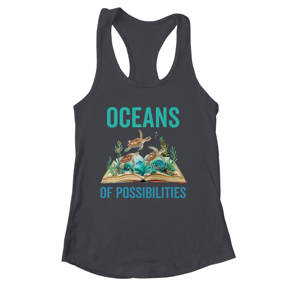 Book Sea Turtle Summer Reading Oceans Of Possibilities Shirt & Tank Top | siriusteestore