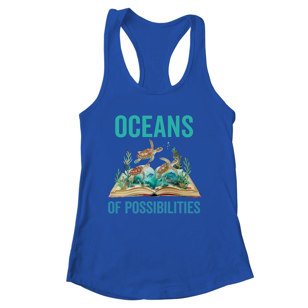 Book Sea Turtle Summer Reading Oceans Of Possibilities Shirt & Tank Top | siriusteestore