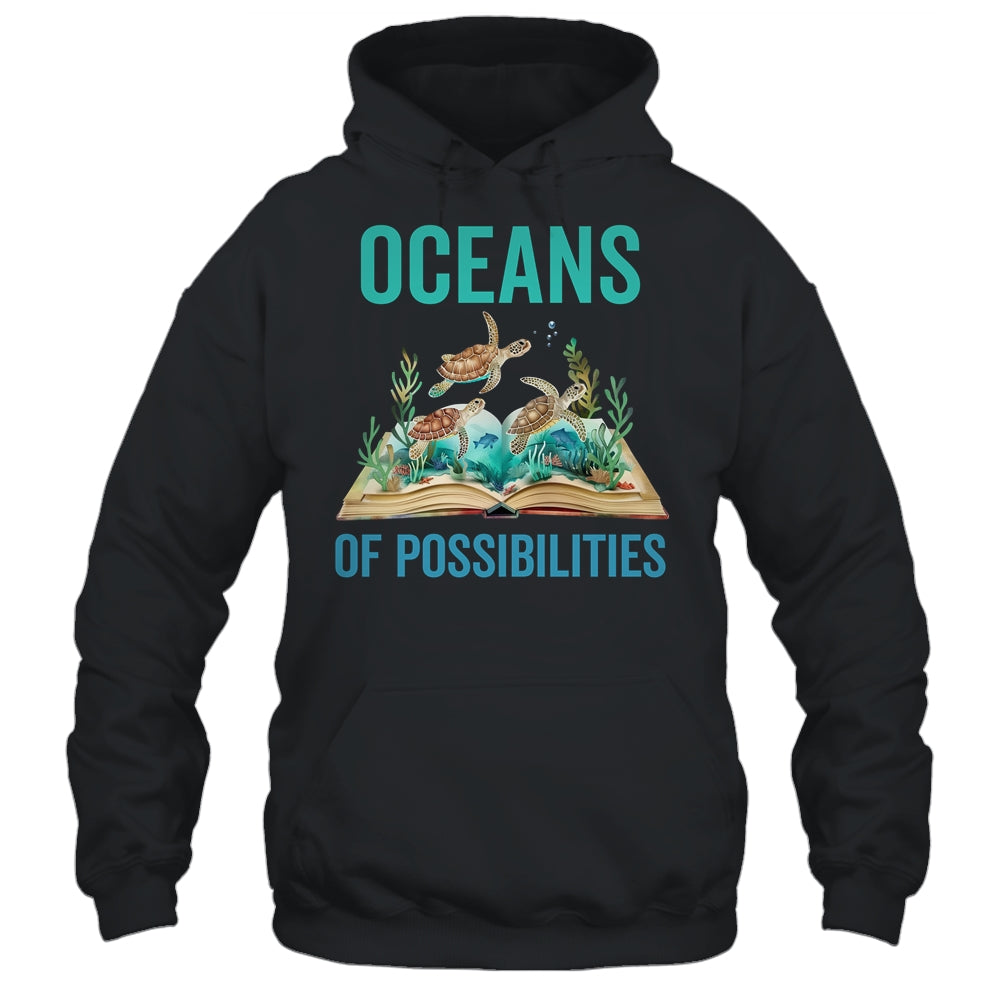 Book Sea Turtle Summer Reading Oceans Of Possibilities Shirt & Tank Top | siriusteestore