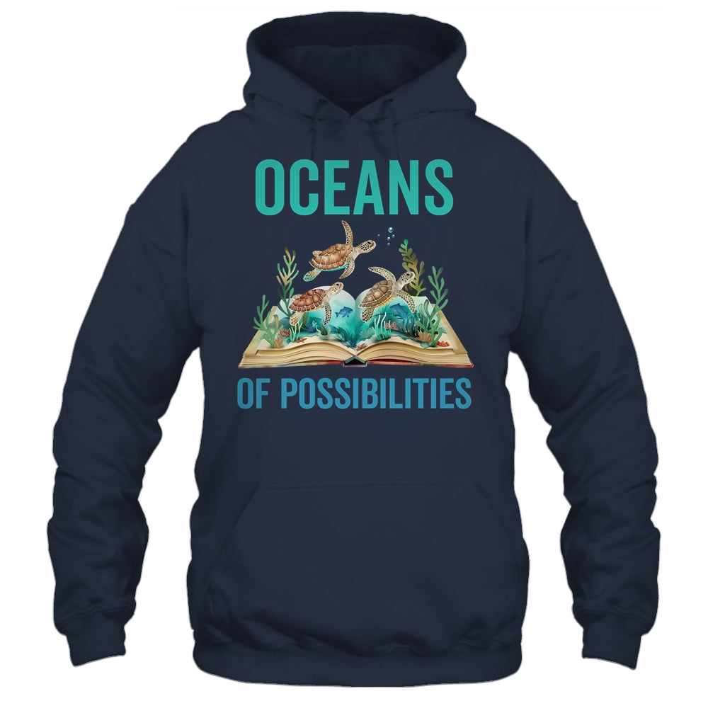 Book Sea Turtle Summer Reading Oceans Of Possibilities Shirt & Tank Top | siriusteestore