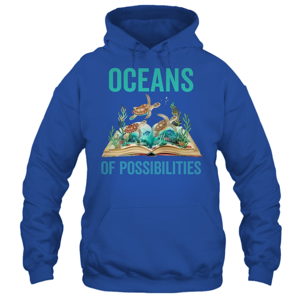 Book Sea Turtle Summer Reading Oceans Of Possibilities Shirt & Tank Top | siriusteestore