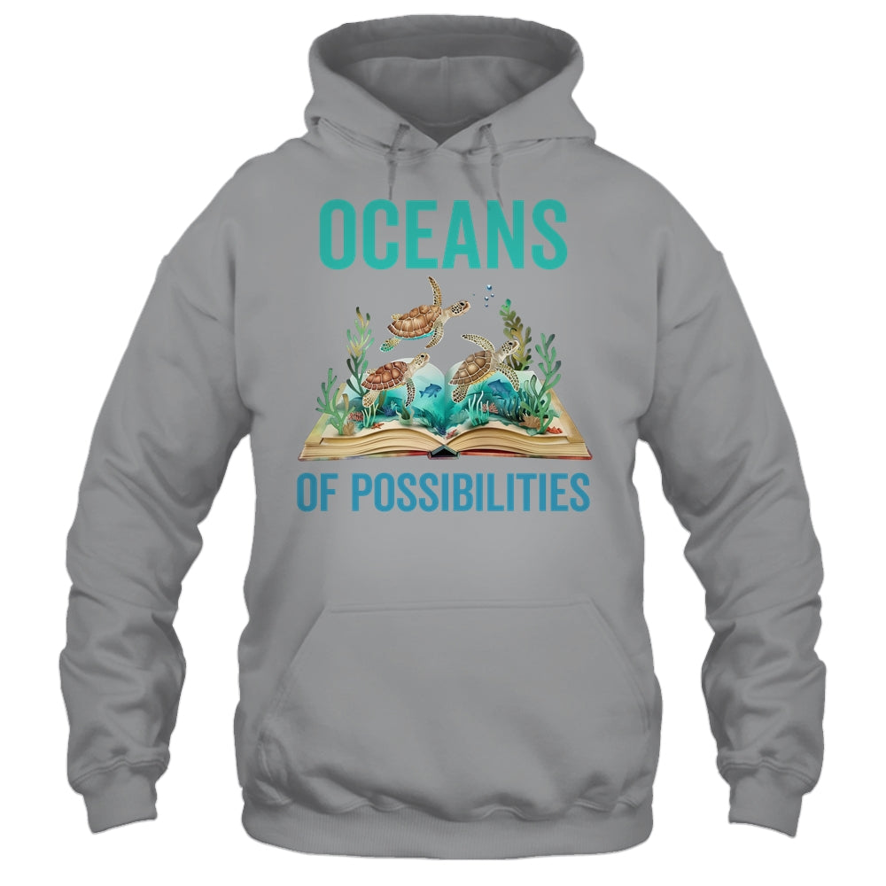 Book Sea Turtle Summer Reading Oceans Of Possibilities Shirt & Tank Top | siriusteestore