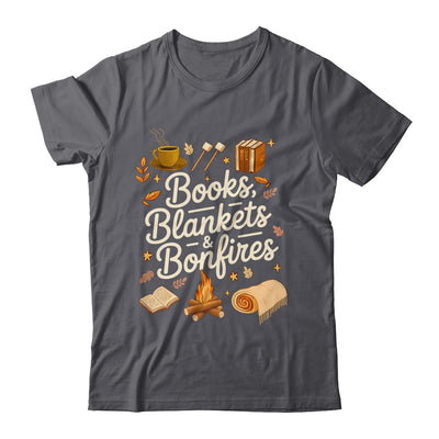 Books Blankets And Bonfires Cozy Fall Autumn Book Lover Shirt & Sweatshirt | siriusteestore