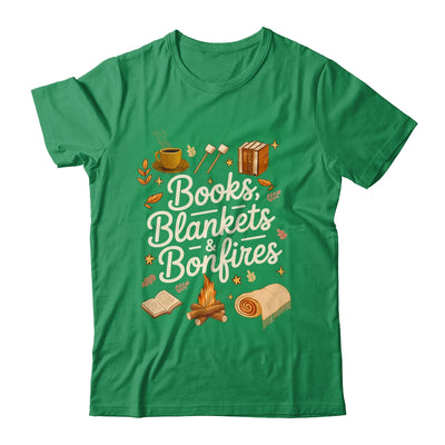Books Blankets And Bonfires Cozy Fall Autumn Book Lover Shirt & Sweatshirt | siriusteestore