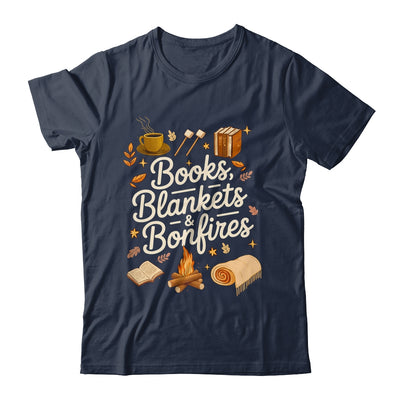 Books Blankets And Bonfires Cozy Fall Autumn Book Lover Shirt & Sweatshirt | siriusteestore