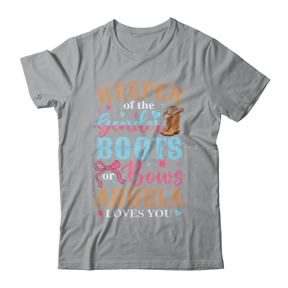 Boots Or Bows Abuela Loves You Gender Reveal Family Matching Shirt & Hoodie | siriusteestore