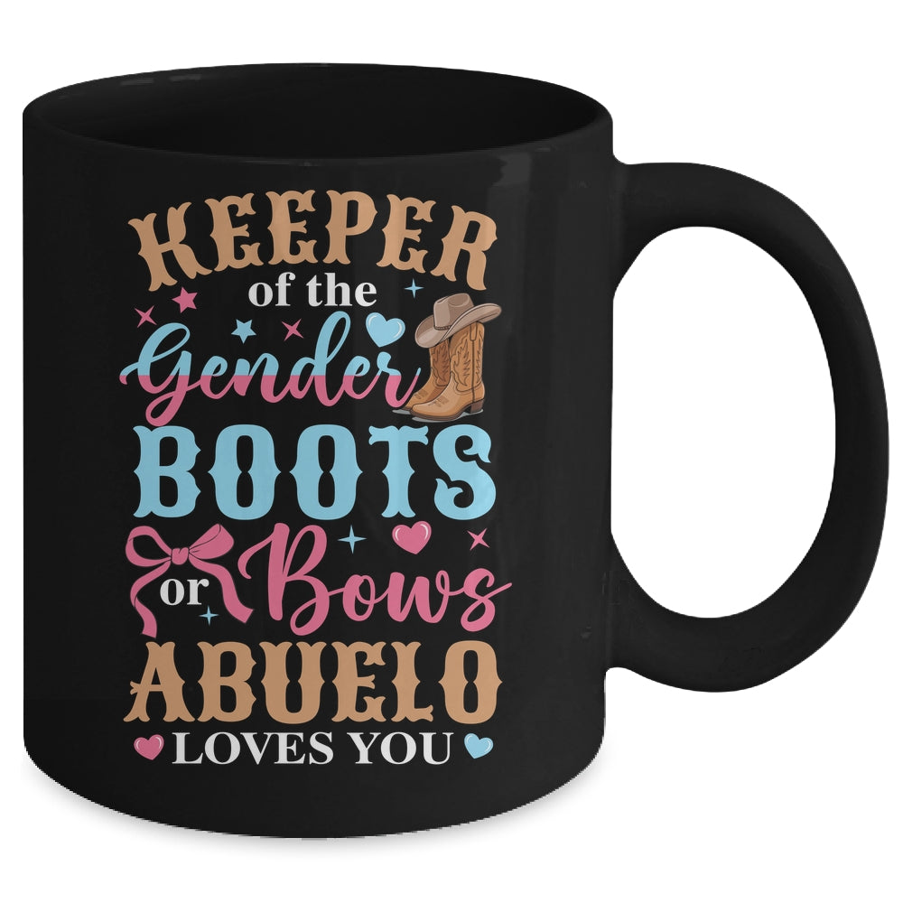 Boots Or Bows Abuelo Loves You Gender Reveal Family Matching Mug | siriusteestore