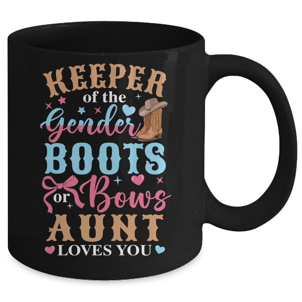 Boots Or Bows Aunt Loves You Gender Reveal Family Matching Mug | siriusteestore