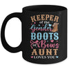 Boots Or Bows Aunt Loves You Gender Reveal Family Matching Mug | siriusteestore