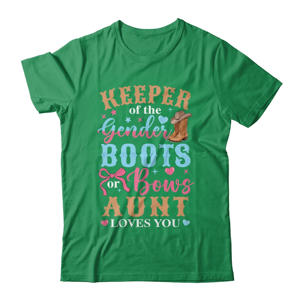Boots Or Bows Aunt Loves You Gender Reveal Family Matching Shirt & Hoodie | siriusteestore
