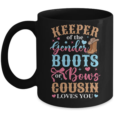 Boots Or Bows Cousin Loves You Gender Reveal Family Matching Mug | siriusteestore