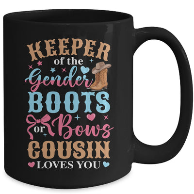 Boots Or Bows Cousin Loves You Gender Reveal Family Matching Mug | siriusteestore