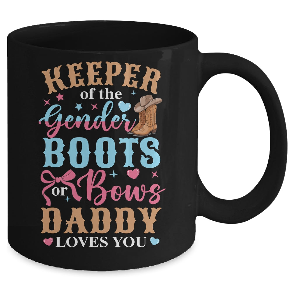 Boots Or Bows Daddy Loves You Gender Reveal Family Matching Mug | siriusteestore