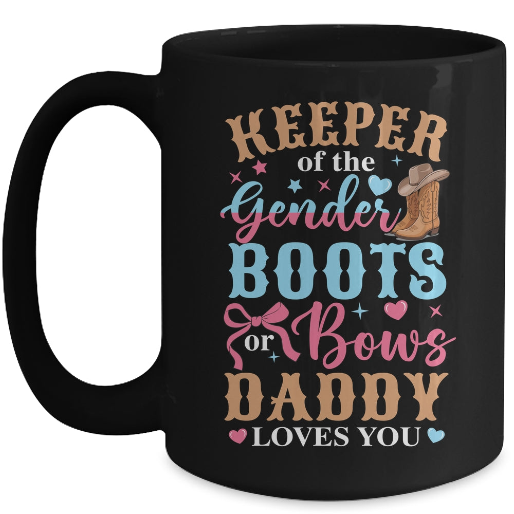 Boots Or Bows Daddy Loves You Gender Reveal Family Matching Mug | siriusteestore