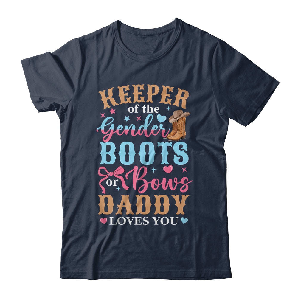 Boots Or Bows Daddy Loves You Gender Reveal Family Matching Shirt & Hoodie | siriusteestore
