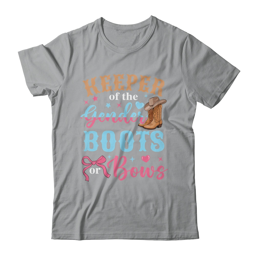 Boots Or Bows Gender Keeper Of The Gender Reveal Outfit Shirt & Hoodie | siriusteestore