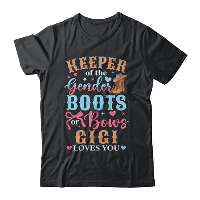 Boots Or Bows Gigi Loves You Gender Reveal Family Matching Shirt & Hoodie | siriusteestore