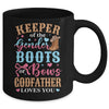 Boots Or Bows Godfather Loves You Gender Reveal Family Matching Mug | siriusteestore