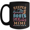 Boots Or Bows Mimi Loves You Gender Reveal Family Matching Mug | siriusteestore