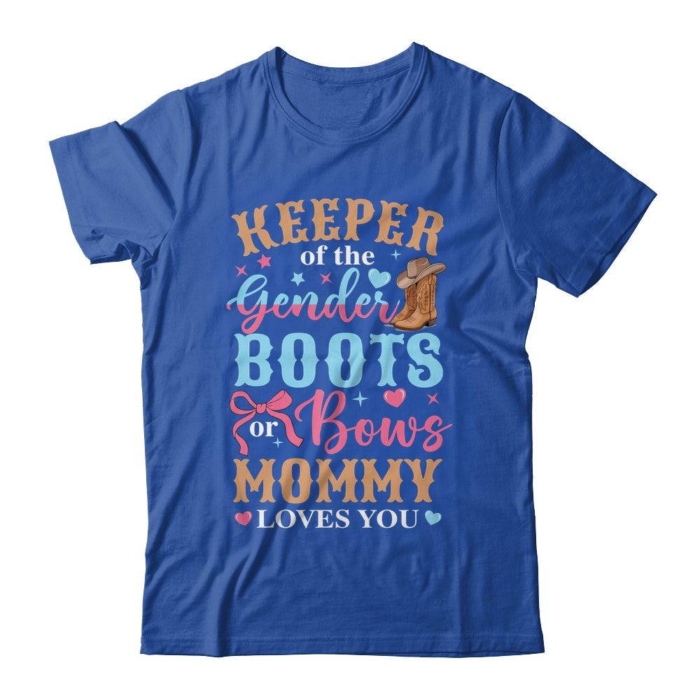 Boots Or Bows Mommy Loves You Gender Reveal Family Matching Shirt & Hoodie | siriusteestore