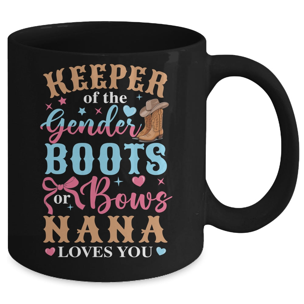 Boots Or Bows Nana Loves You Gender Reveal Family Matching Mug | siriusteestore
