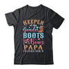 Boots Or Bows Papa Loves You Gender Reveal Family Matching Shirt & Hoodie | siriusteestore