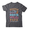Boots Or Bows Papa Loves You Gender Reveal Family Matching Shirt & Hoodie | siriusteestore