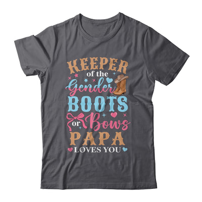 Boots Or Bows Papa Loves You Gender Reveal Family Matching Shirt & Hoodie | siriusteestore