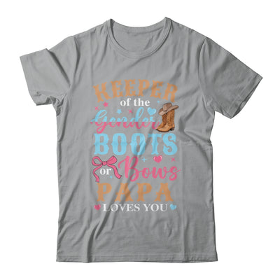 Boots Or Bows Papa Loves You Gender Reveal Family Matching Shirt & Hoodie | siriusteestore