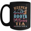 Boots Or Bows Tia Loves You Gender Reveal Family Matching Mug | siriusteestore