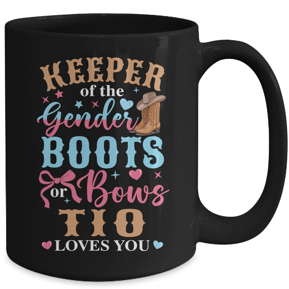Boots Or Bows Tio Loves You Gender Reveal Family Matching Mug | siriusteestore