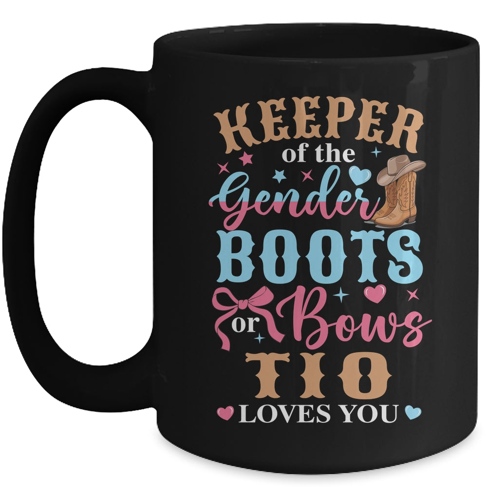 Boots Or Bows Tio Loves You Gender Reveal Family Matching Mug | siriusteestore