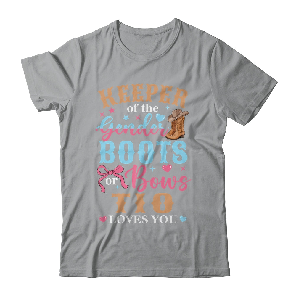 Boots Or Bows Tio Loves You Gender Reveal Family Matching Shirt & Hoodie | siriusteestore