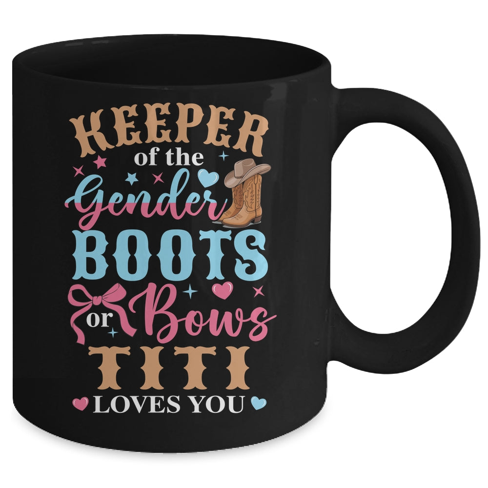 Boots Or Bows Titi Loves You Gender Reveal Family Matching Mug | siriusteestore