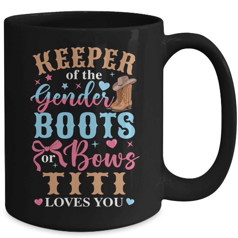 Boots Or Bows Titi Loves You Gender Reveal Family Matching Mug | siriusteestore