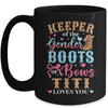 Boots Or Bows Titi Loves You Gender Reveal Family Matching Mug | siriusteestore