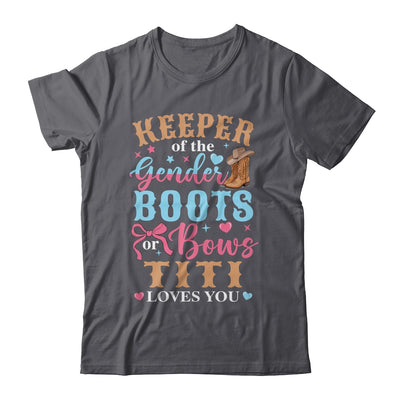 Boots Or Bows Titi Loves You Gender Reveal Family Matching Shirt & Hoodie | siriusteestore