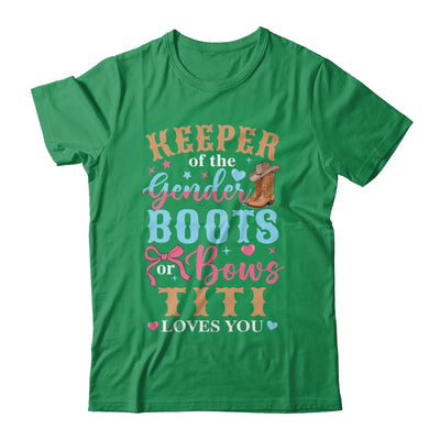 Boots Or Bows Titi Loves You Gender Reveal Family Matching Shirt & Hoodie | siriusteestore