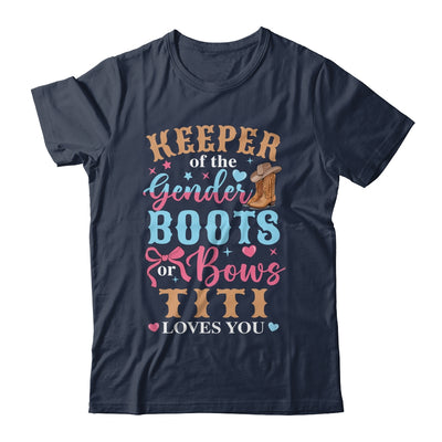 Boots Or Bows Titi Loves You Gender Reveal Family Matching Shirt & Hoodie | siriusteestore