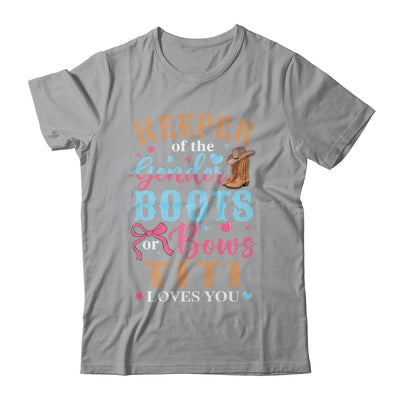Boots Or Bows Titi Loves You Gender Reveal Family Matching Shirt & Hoodie | siriusteestore