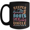Boots Or Bows Uncle Loves You Gender Reveal Family Matching Mug | siriusteestore