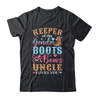 Boots Or Bows Uncle Loves You Gender Reveal Family Matching Shirt & Hoodie | siriusteestore