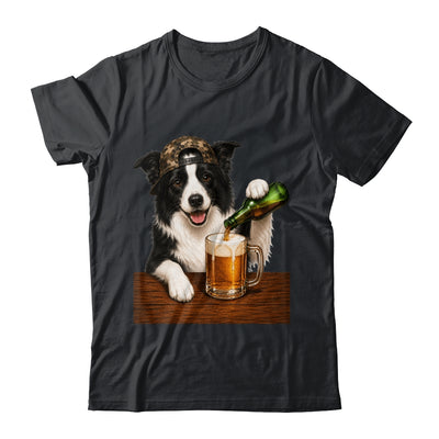 Border Collie Drinking Beer Funny Dog Mem Fathers Day Shirt & Hoodie | siriusteestore