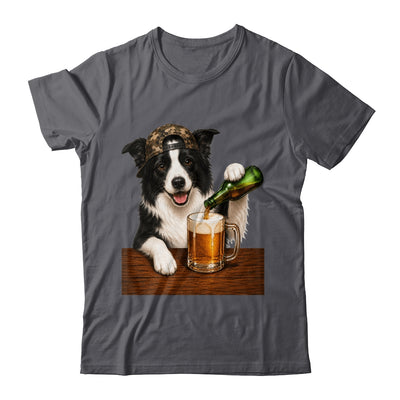 Border Collie Drinking Beer Funny Dog Mem Fathers Day Shirt & Hoodie | siriusteestore