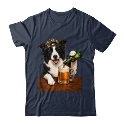 Border Collie Drinking Beer Funny Dog Mem Fathers Day Shirt & Hoodie | siriusteestore