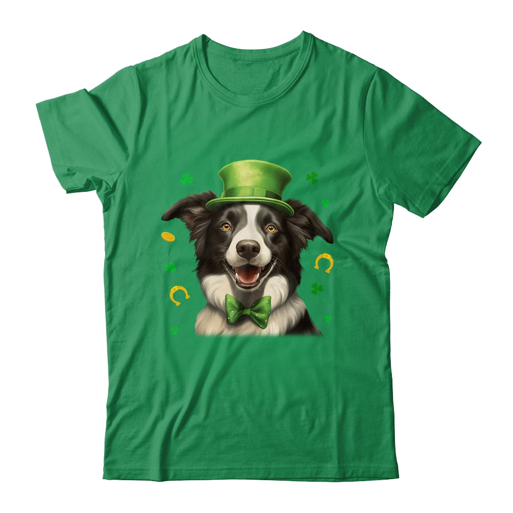 Border Collie St Patricks Day Leprechaun Shamrock Irish Shirt & Hoodie | siriusteestore